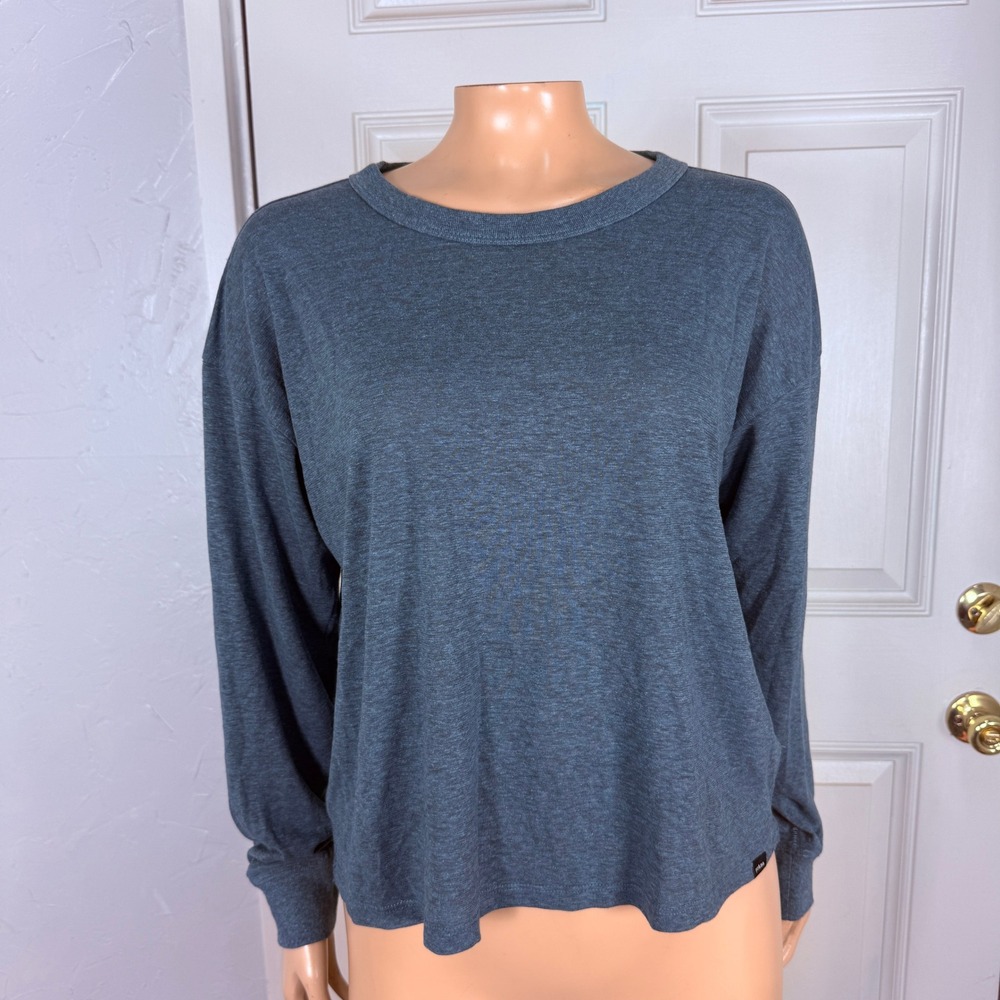 Prana Cozy Up Women's Shirt M Hemp Everyday Long sleeve Crew neck F3-18
